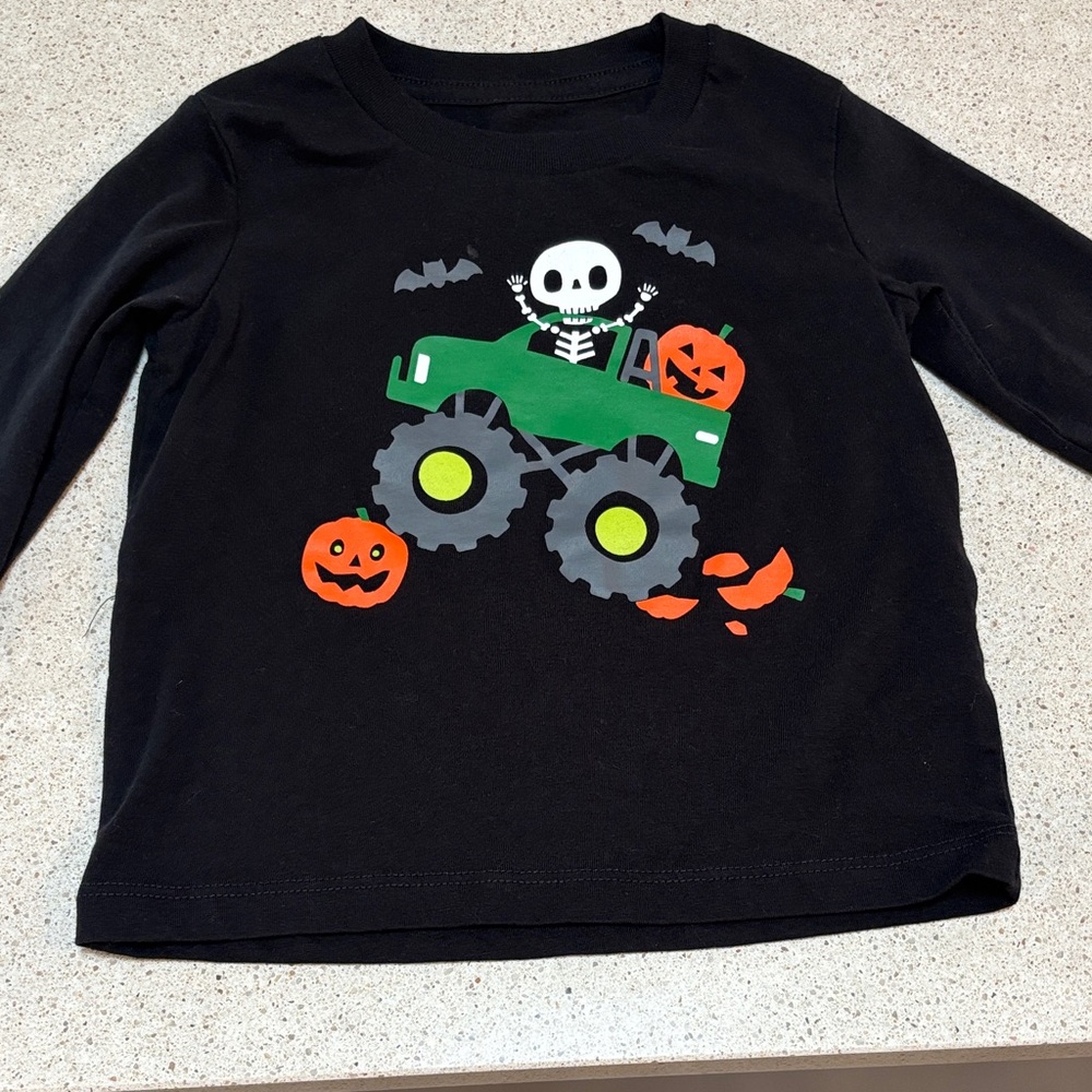 Black Halloween Monster Truck Shirt